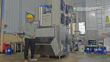 Flake ice machine with ice storage bin, 3 tons capacity