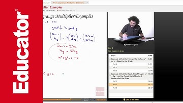 Multivariable Calculus: Lagrange Multipliers, Part 2