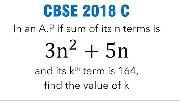 In an A.P if sum of its n terms is 3n^2+5n and its kth term is 164, find the value of k