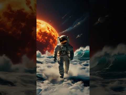 Astronaut walking on sunshine