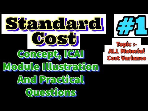 #1 | Standard Cost CA Inter ICAI Module Illustration & Practical ...