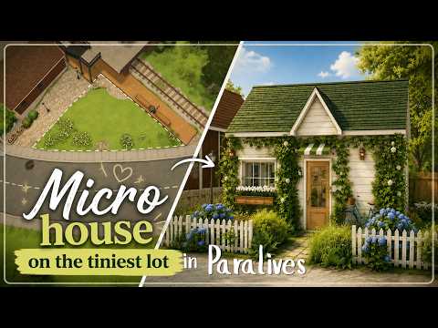 Paralives Cozy Speed Build 🏡 Can a Beautiful Micro House Fit on the Tiniest Lot in Paralives?