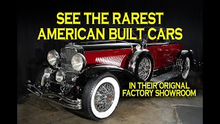 See the Rarest Of All American Built Cars In Their Original Factory Showroom From The 1930's