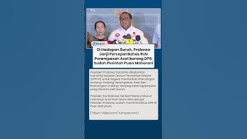 Prabowo Sudah Minta Puan segera Bahas RUU Perampasan Aset dan RUU Ketenagakerjaan yang Diminta Buruh