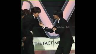 Taehyung looked so proud when his Seokjin hyung won the tma award 🥺🥺 #taejin #jinv #btsshorts #bts