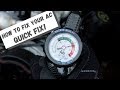 HOW TO FIX YOUR CAR AC! (OVER PRESSURIZED SYSTEM)