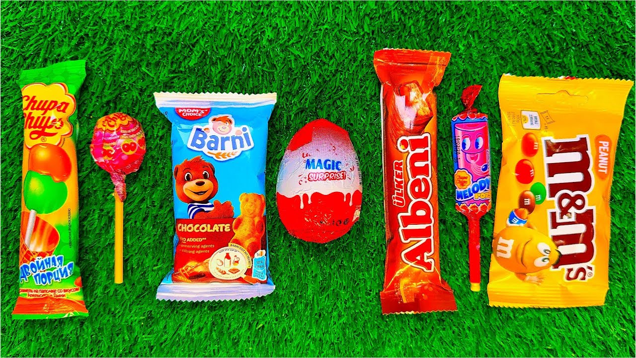 ASMR Most Popular Candies 🍭 Rainbow Lollipops & Chocolate Unwrapping Eating Sounds