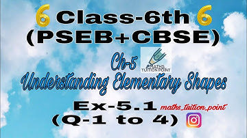 class-6th || ch-5 || ex-5.1 || Q-1 to 4 || Pseb || cbse