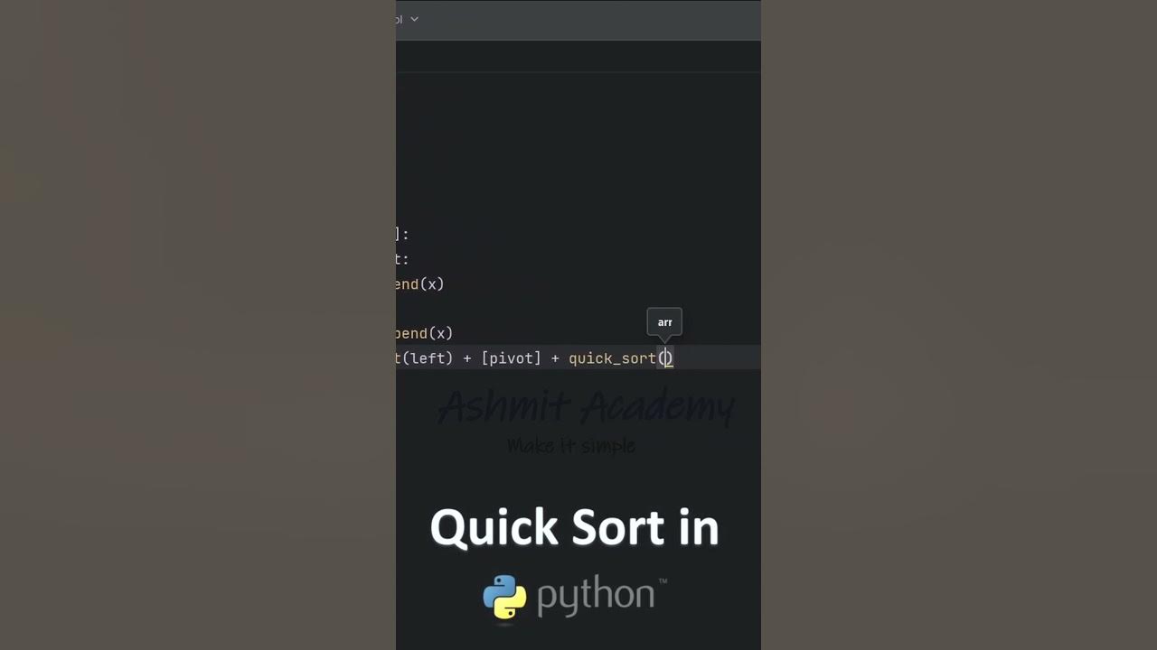 Quick Sort in Python – Step-by-Step Explanation #python #quicksort # ...