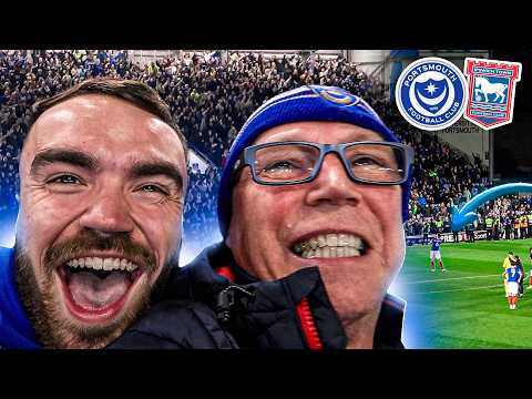 FRATTON PARK ERUPTS AS SHAUGHNESSY AND BISHOP SECURE HUGE POMPEY WIN! 🤩 | POMPEY 2-0 IPSWICH TOWN