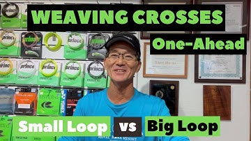 Racquet Stringing [Weaving Crosses | One-Ahead Technique w/Small Loop ]