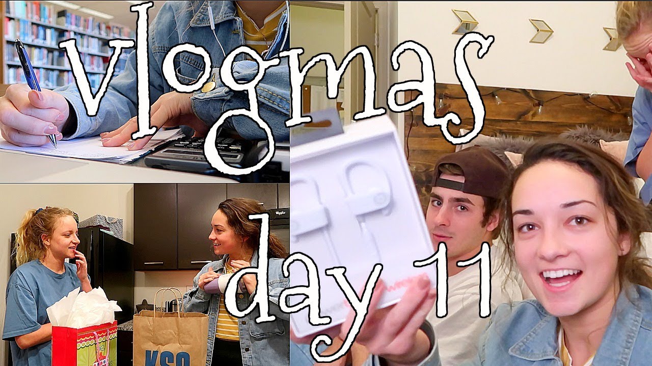 VLOGMAS DAY 11: library day + gift exchanges! 