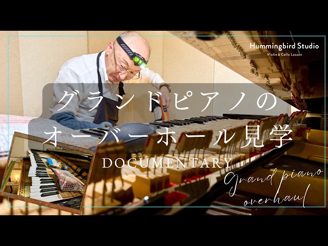 なかなか見れない！】グランドピアノのオーバーホール見学！調律師さん