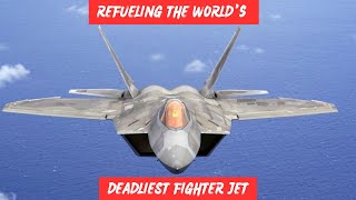 MID-AIR REFUEL WITH USAF F-22 RAPTORS