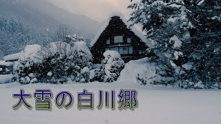 【4K Snowfall】Shirakawago and Gokayama under Heavy snow warning. World Heritage Site. #白川郷 #五箇山 #大雪