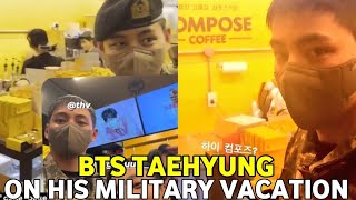 Bts Taehyung Back Home & Took A Military Vacation And Visited Compose Coffee 2024