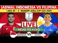 INDONESIA WAJIB MENANG LIVE INDOSIAR JADWAL TIMNAS U23 INDONESIA VS FILIPINA ASEAN CUP U23 2025