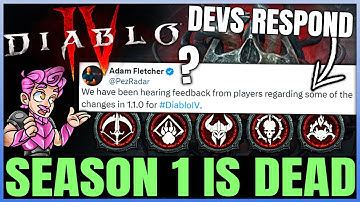 Diablo 4 - Patch 1.1 is DISGRACEFUL - More Nerfs Found, Devs Confirm More Changes, Season 1 Ruined!