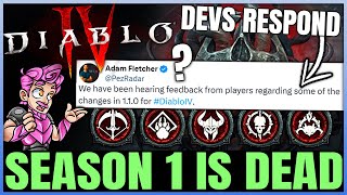 Diablo 4 - Patch 1.1 is DISGRACEFUL - More Nerfs Found, Devs Confirm More Changes, Season 1 Ruined!
