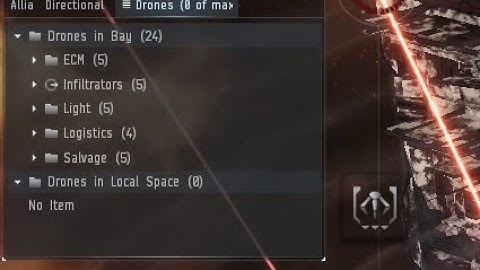 Eve online, hotkeys: Drones