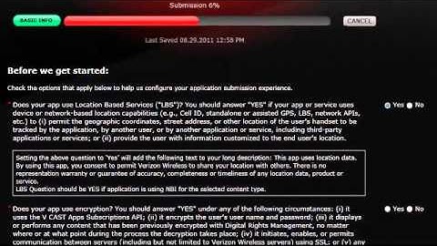 Step 4 of Verizon App Store Submission Process - Getting Started Questions