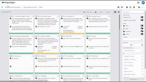 ProjectSight - How to create and send RFI