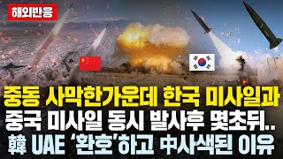 UAE 사막 한가운데에서 한국 미사일과 중국 미사일 동시에 발사했는데 中 사색되고 韓과 UAE 군관계자들만 조용히 ‘환호’한 이유