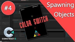 Construct 3 Tutorial - Color Switch #4 - Spawning Objects & Random Function - no coding screenshot 4