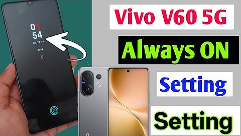 Vivo V60 5G Always On Display Setting/How to always on display in vivo v60 5g 