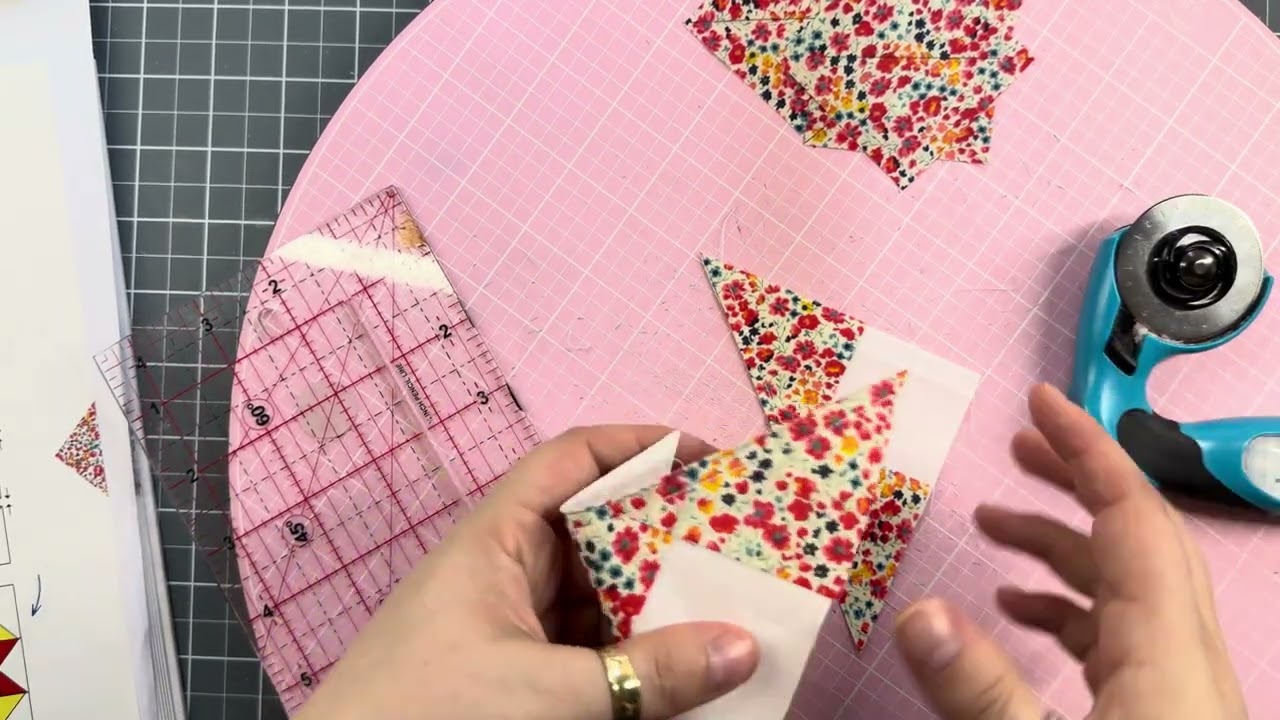 Схема пошива блока 48 лоскутного одеяла «Страна чудес Алисы»