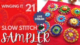 Winging It Week 21 | Make Felt Pennies | May Slow Stitch Sampler