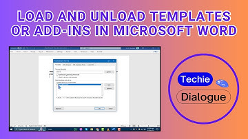 How to Load and Unload Templates or Add-ins in Microsoft Word