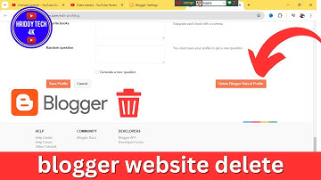 how to delete blogger account permanently। blogger website delete