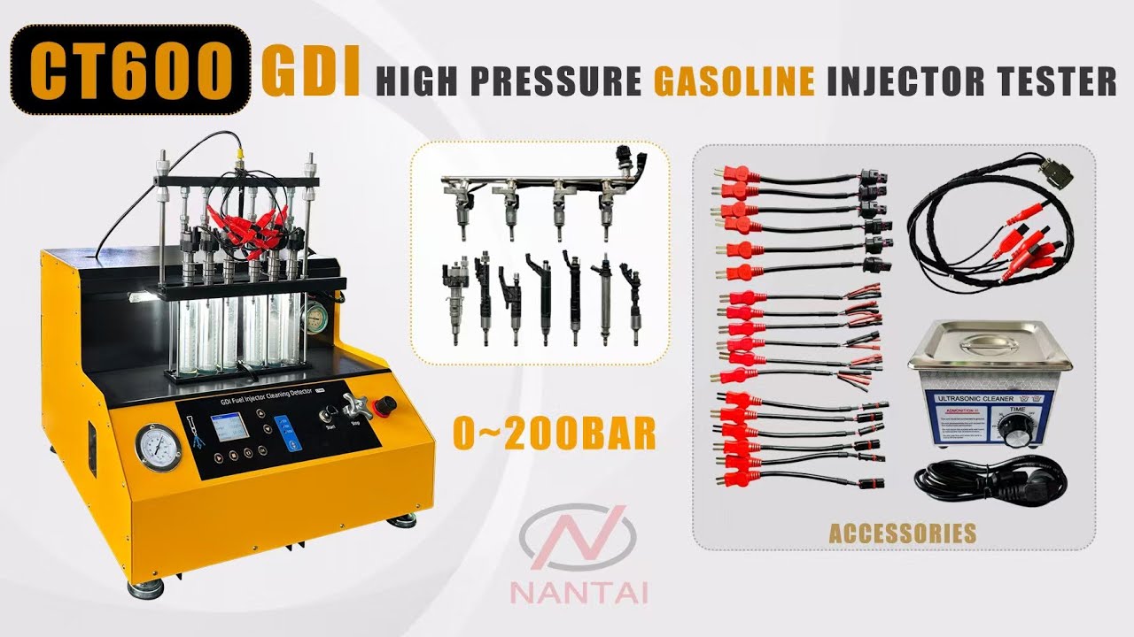 CT6000 GDI HIGH PRESSURE GASOLINE INJECTOR TESTER - YouTube