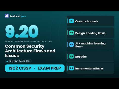 CISSP 9.20 - Common Security Architecture Flaws & Issues - Exam Prep