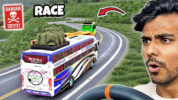 PRAKASH VEGA BUS RACE on MOUNTAIN ROADS IN ETS 2 in CONVOY