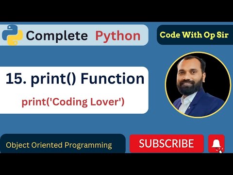 15. Print Funtion in Python in Hindi - YouTube
