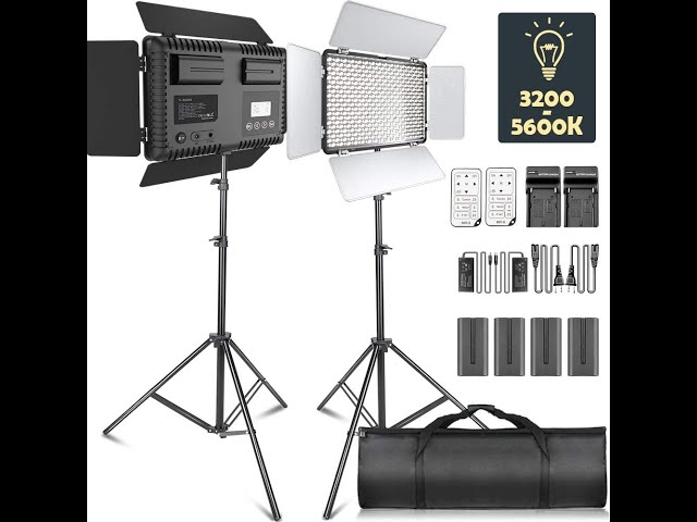 SAMTIAN LED Video Light, Dimmable Bi Color 600 LED Studio Lights