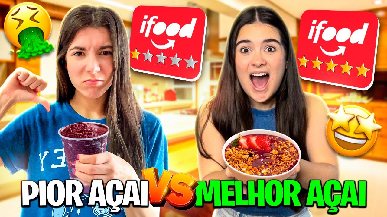PIOR AÇAÍ VS MELHOR AÇAÍ DO APLICATIVO !!!