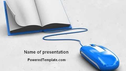 Electronic Book PowerPoint Template by PoweredTemplate.com