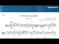 Vivaldi Violin Concerto in G minor RV 317 - (SLOW Tempo 80) VIOLA Sheet Music + Piano Accompaniment