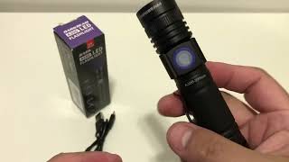 DARKBEAM UV 395nm Black Light Flashlight USB Rechargeable Woods lamp Review, Excellent performance a