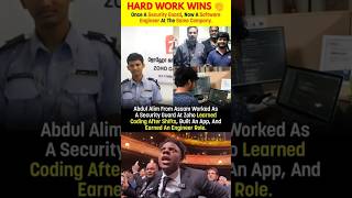 Security Guard to Zoho Software Engineer! Abdul Alim Self-Taught Coding Success Story 😱🔥 #success