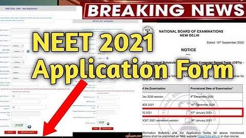 Neet 2021 Application Form Online  and Exam Date Announcement latest news