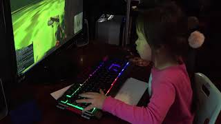 Eva Doing Halloween Clock Tower Jumping Puzzle