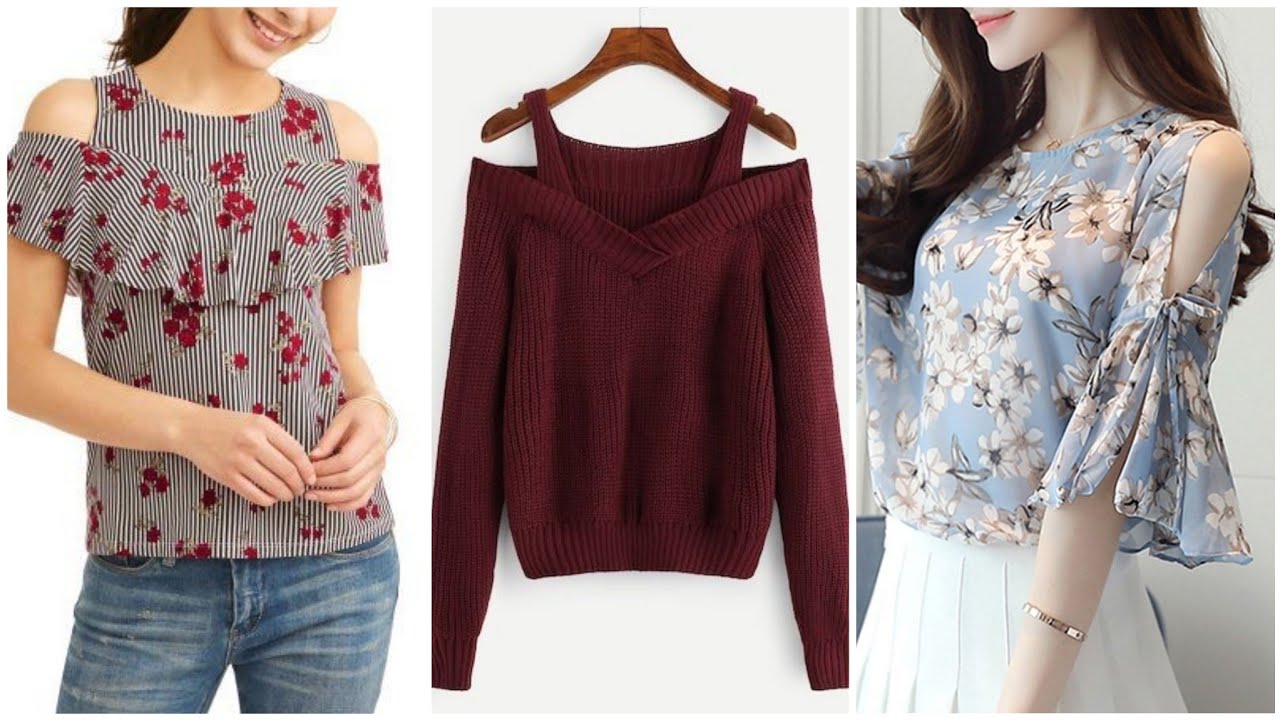Very Creative women's Cold Shoulder Blouse & Sleeves Style