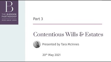 Emerging from Lockdown Webinar Part 3 - Contentious Wills & Estates