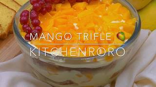 Mango trifle recipe طريقة عمل ترايفل المانجو