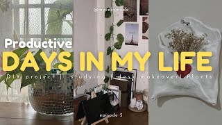 Aesthetic Days in My Life ✨ | Study Vlog, DIY Envelope Holder, Desk Makeover & Cozy Dinner