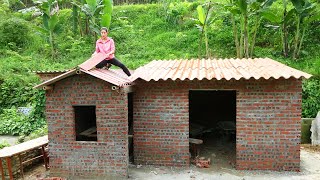 200 Days Building Free Farm: Make Iron Boat, Building a Solid Brick House to Avoid Big Storms